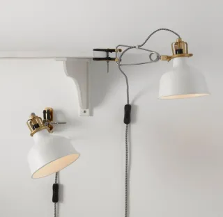 Lámpara, Foco pared, Aplique Ikea con pinza