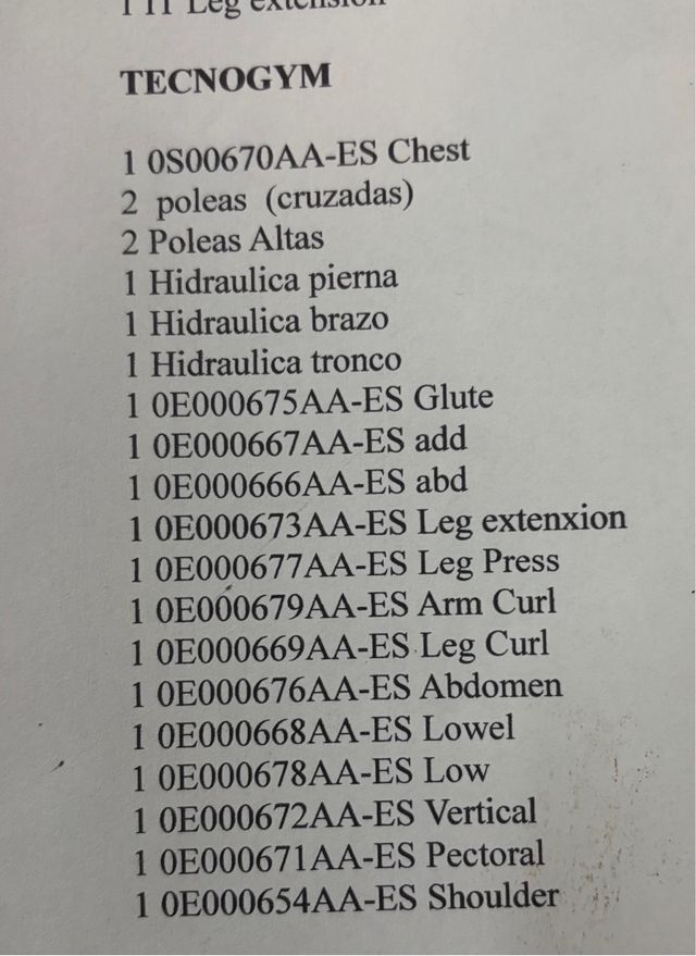 Máquinas de gimnasio Technogym