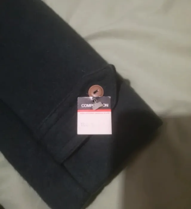 Abrigo vintage lana 100% verde