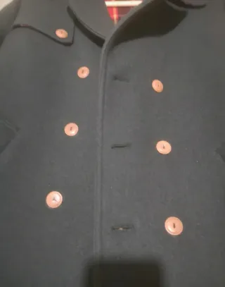 Abrigo vintage lana 100% verde