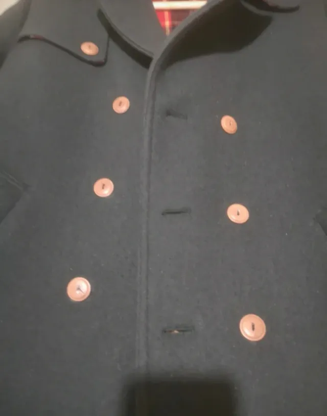 Abrigo vintage lana 100% verde