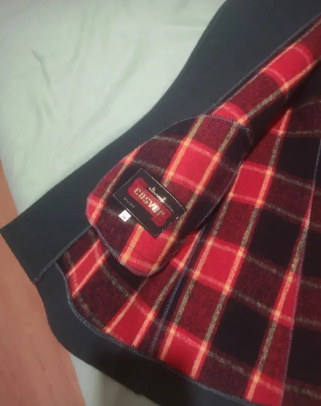 Abrigo vintage lana 100% verde