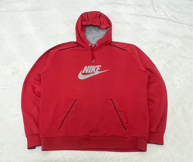 Vintage Nike Sportswear Sudadera con Capucha Roja