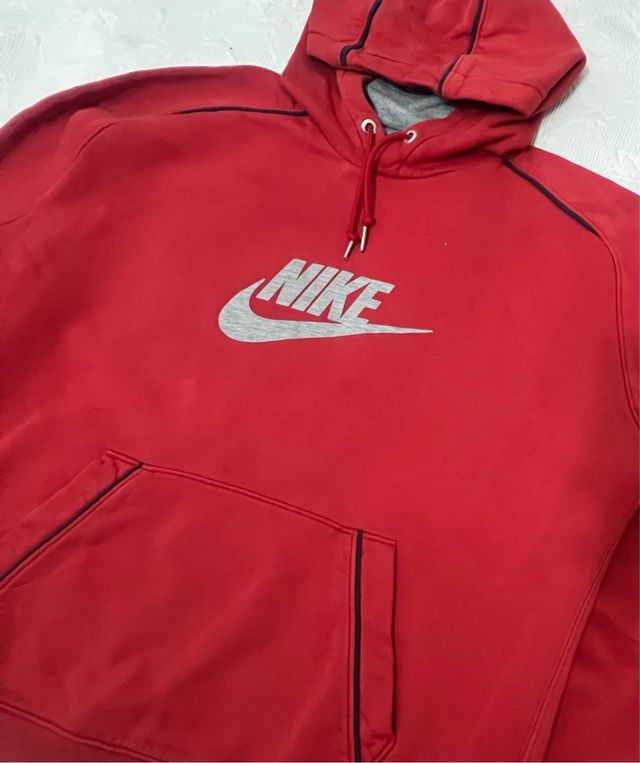 Vintage Nike Sportswear Sudadera con Capucha Roja