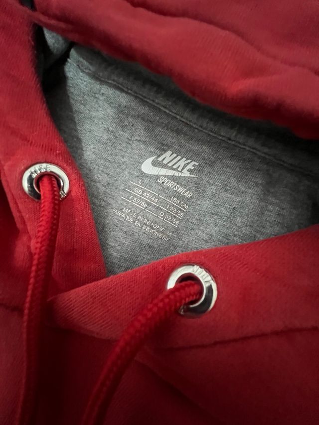 Vintage Nike Sportswear Sudadera con Capucha Roja