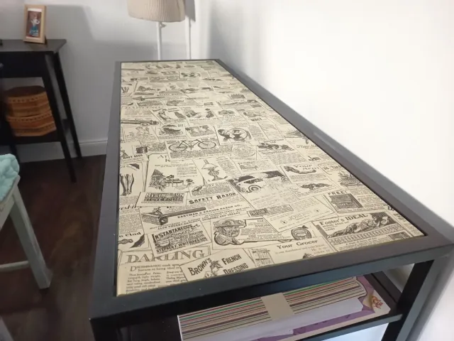 Tavolo consolle Ikea Vittsjo, vetro con vinile