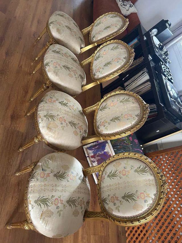 Conjunto 4 Sillas Pan de Oro y 2