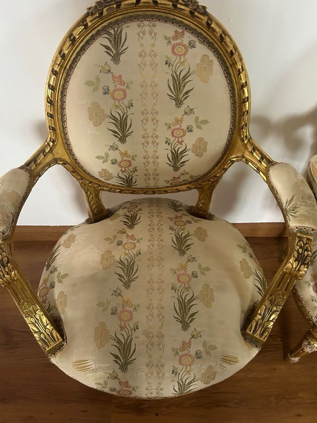 Conjunto 4 Sillas Pan de Oro y 2