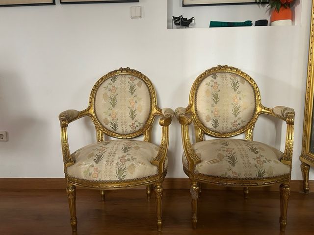 Conjunto 4 Sillas Pan de Oro y 2