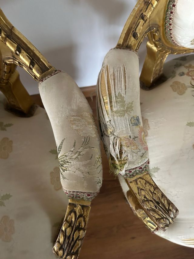 Conjunto 4 Sillas Pan de Oro y 2