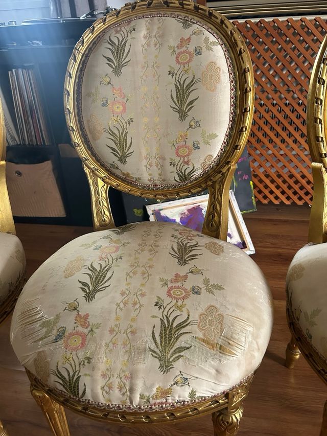 Conjunto 4 Sillas Pan de Oro y 2