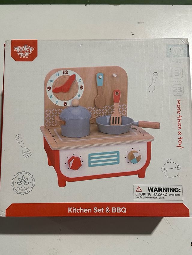 Cocina Juguete TOOKY TOY Barbacoa Madera