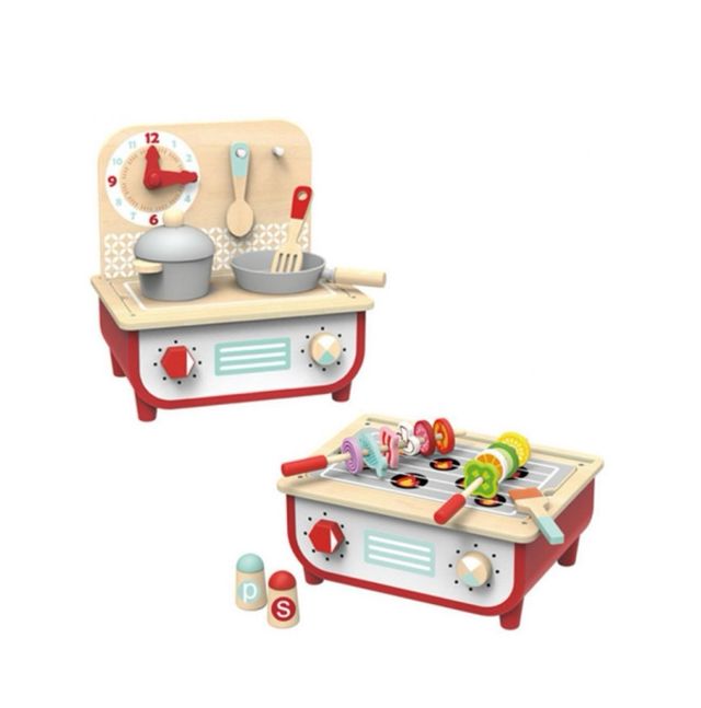 Cocina Juguete TOOKY TOY Barbacoa Madera