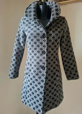 Cappotto Tweed Grigio S Nuovo