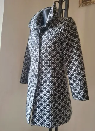 Cappotto Tweed Grigio S Nuovo