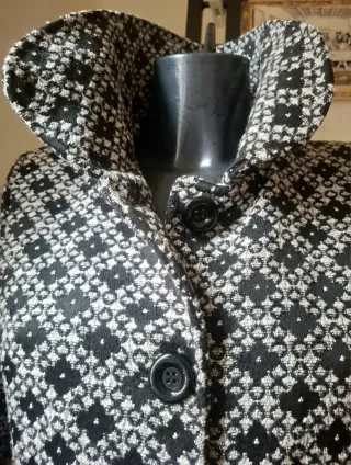 Cappotto Tweed Grigio S Nuovo