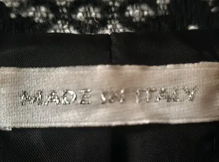 Cappotto Tweed Grigio S Nuovo