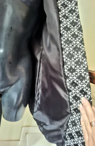 Cappotto Tweed Grigio S Nuovo