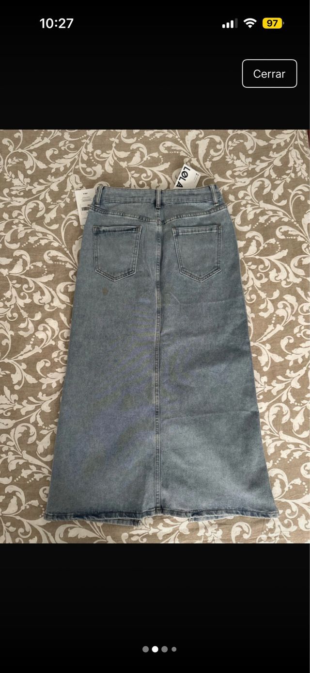 Falda vaquera midi LOLA azul