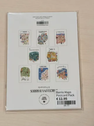 8 Postales Barrios Barcelona