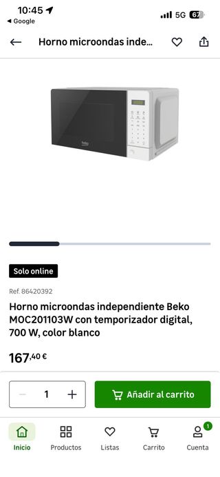Microondas Beko 20L