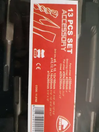 Brocas y cinceles para martillo de 4 vidria