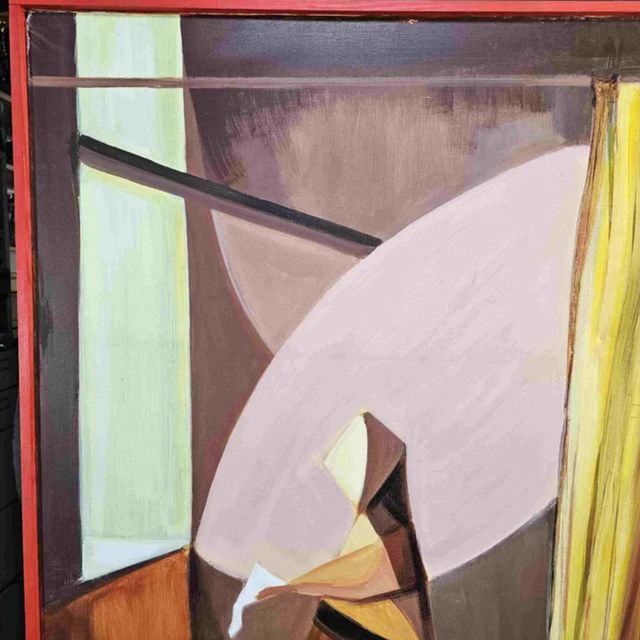 Mª ROSA FERRER DALGA CUADRO OLEO MUJER CUBISTA