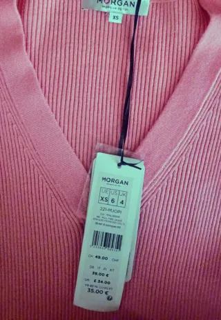 Jersey Morgan Rosa Manga Larga Talla XS