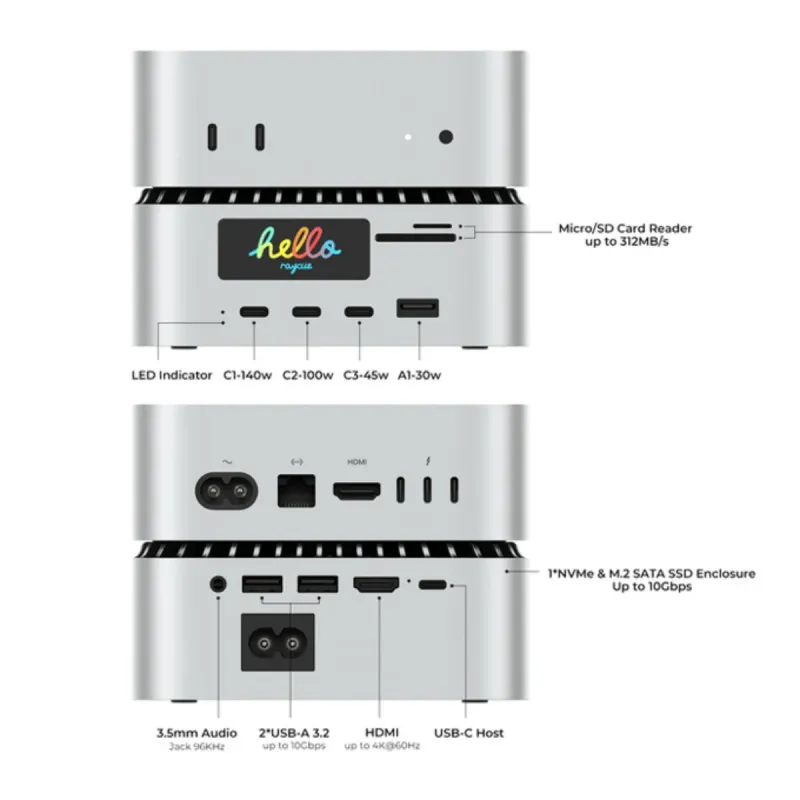 Dock RayCue para Mac mini M4 afbeelding 5