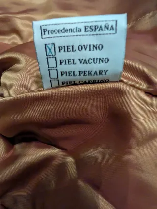 Abrigo Piel Ovino Top Piel Talla 38