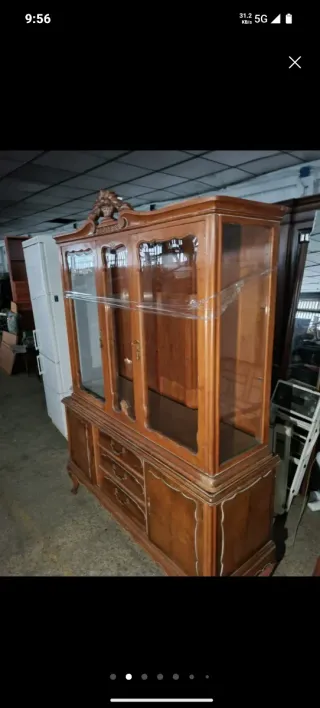 Vitrina Aparador Madera Cristal