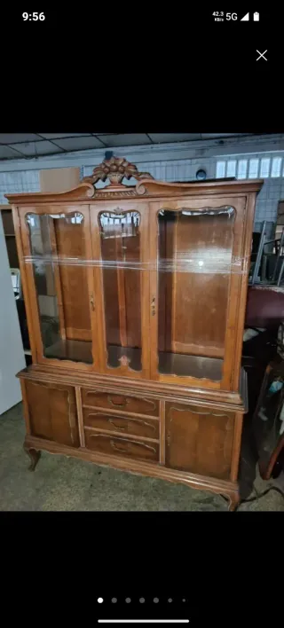 Vitrina Aparador Madera Cristal