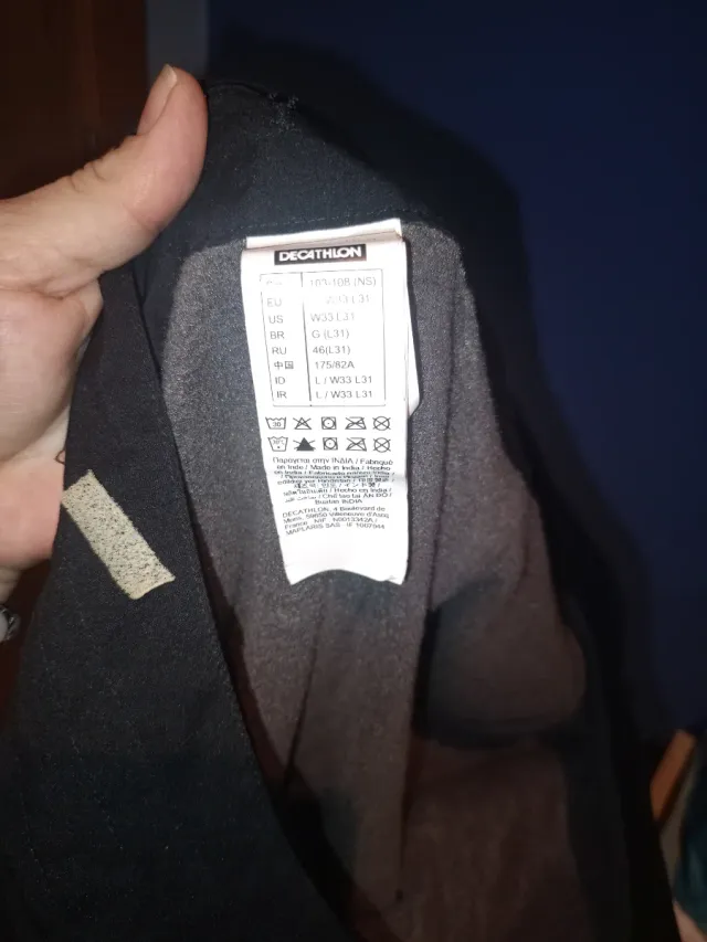 Pantalón largo polar Quechua negro