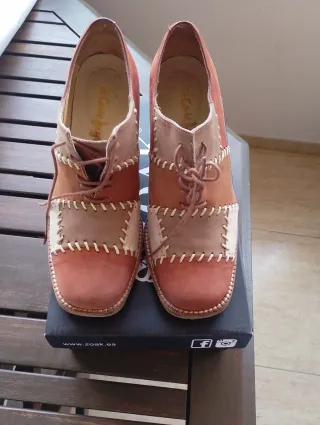 Zapatos El Corte Inglés patchwork tacón