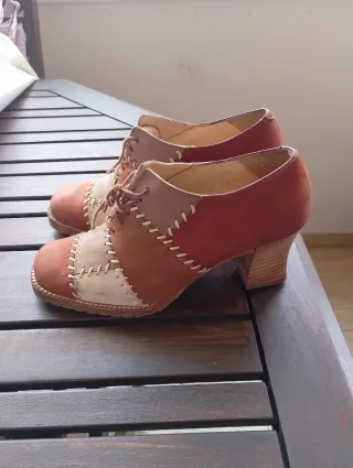 Zapatos El Corte Inglés patchwork tacón