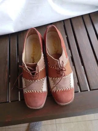 Zapatos El Corte Inglés patchwork tacón