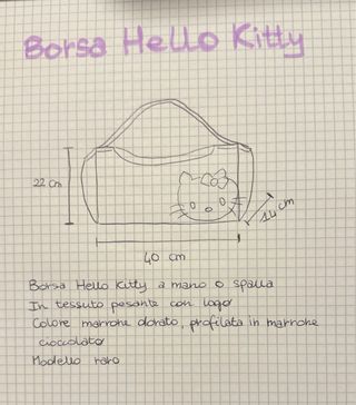 Borsa Hello Kitty Beige/Marrone