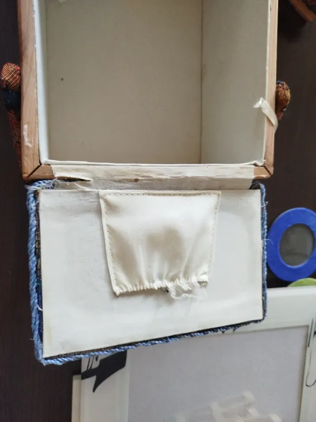 Juego 2 costureros tela y madera