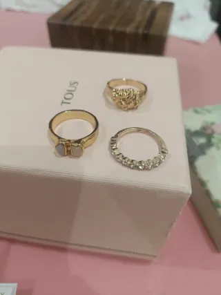 Anillos  Bisutería Dorados y Blancos