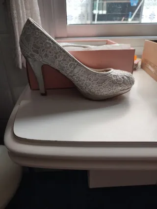 Zapatos de vestir plateados T38/39