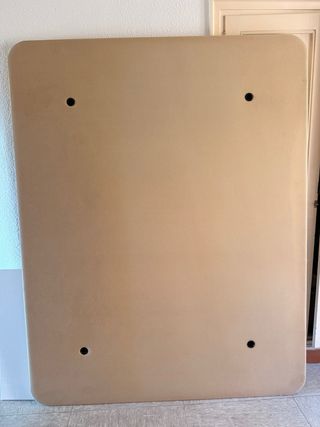 Somier tapizado beige 7 patas