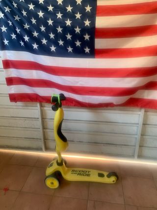 Patinete 2 en 1 Niños scoot and ride + casco