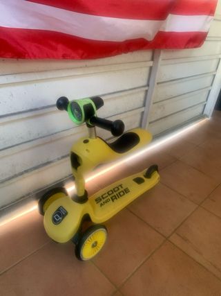 Patinete 2 en 1 Niños scoot and ride + casco