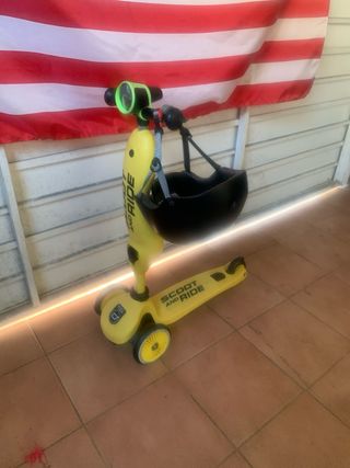 Patinete 2 en 1 Niños scoot and ride + casco