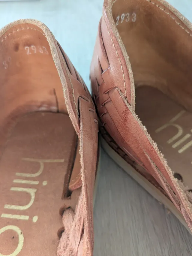 Sandalias Hinia Piel Trenzada Rosa Talla 39