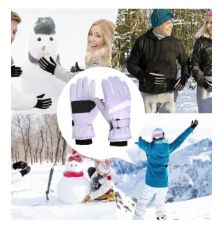 Guantes de snowboard negros para mujer y hombre