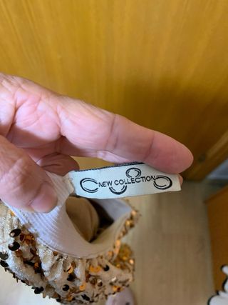 Falda fiesta lentejuelas doradas