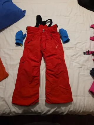Pantalón de esquí rojo 4 años
