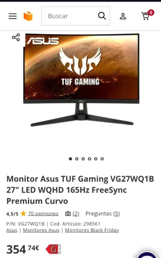 Monitor Asus TUF Gaming VG27WQ1B 27
