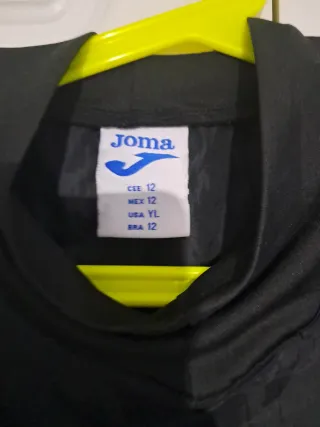 Chubasquero Joma Fútbol Negro niño talla 12